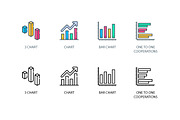Graph and Diagram Concept Icons, an Outline Icon by vectorstank (Thumbnail 3 of 5)