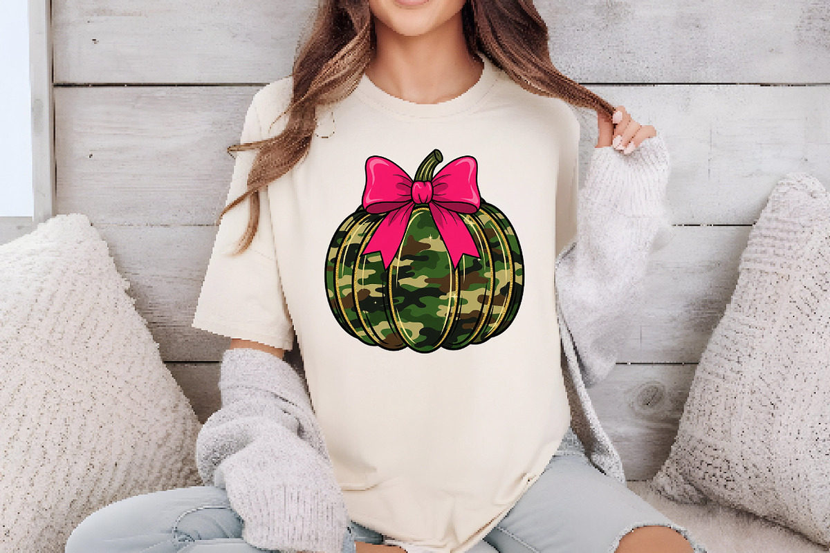 Camo Pumpkin Glitter Coquette Fall, an Illustration by Dream Creation (Photo 4 of 5)