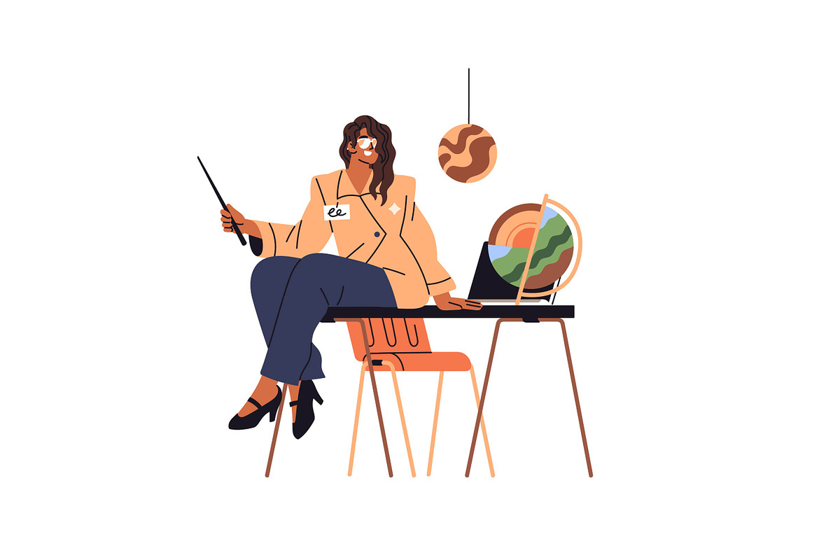 School teachers in classrooms set, an Education Illustration by PaperTrident (Photo 23 of 23)