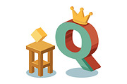 A-Z 3D Alphabet with Cute Character, a Graphic by Creative_View (Thumbnail 27 of 28)
