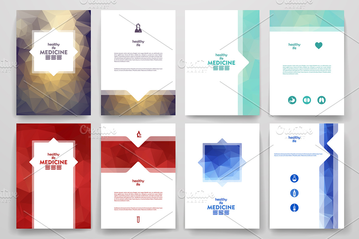 Set of Medicine brochures, a Brochure Template by Palau