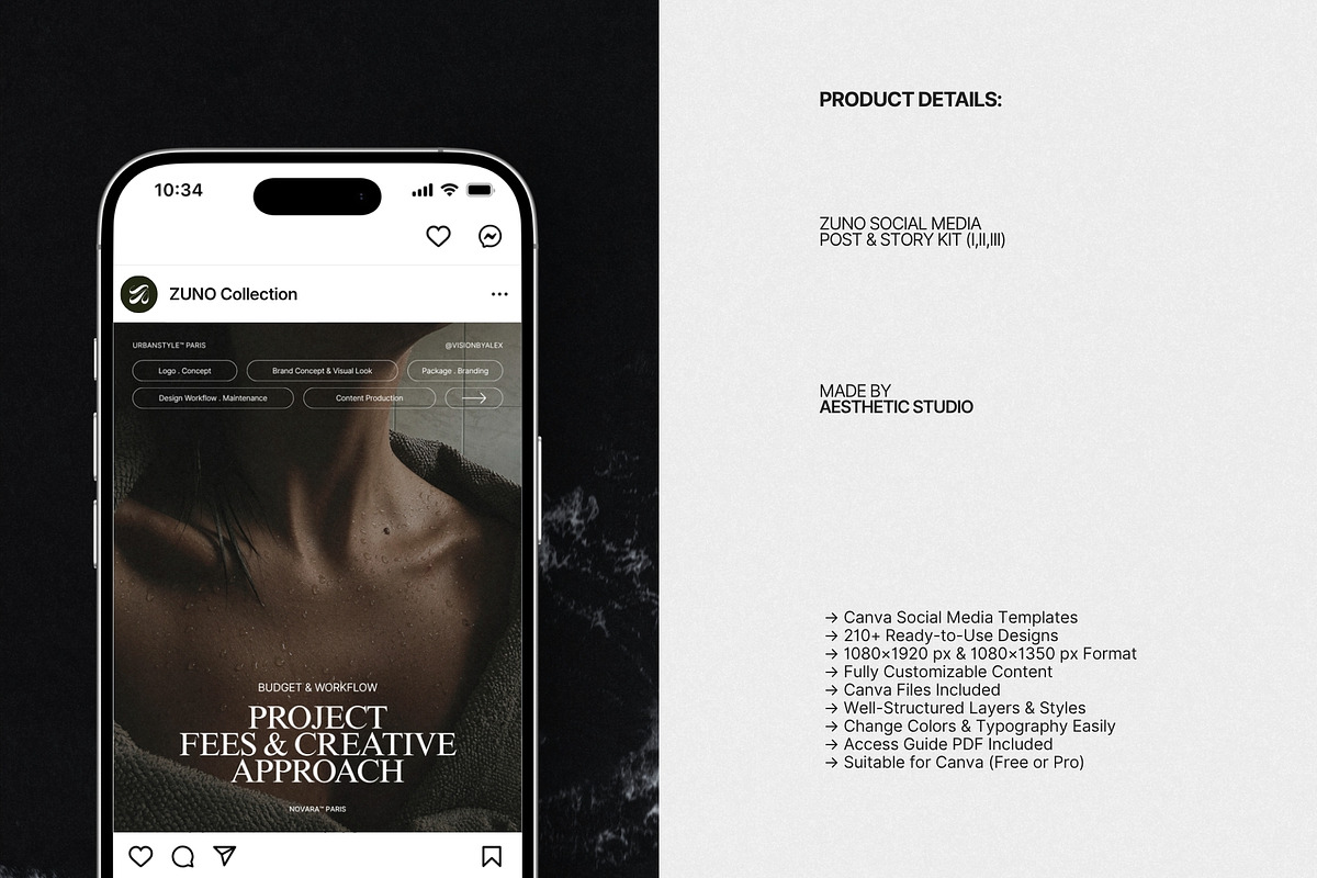 ZUNO | Social Media Kit Bundle, a Social Media Template by The Aesthetic Studio (Photo 3 of 10)