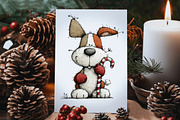 Whimsical Christmas Dogs Clipart PNG, an Illustration by Dream Creation (Thumbnail 7 of 8)
