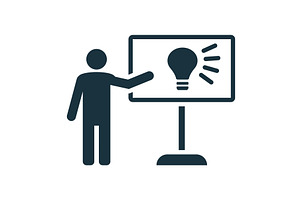 Businessman explaining new idea, a Person Illustration by Aimagenarium@gmail.com
