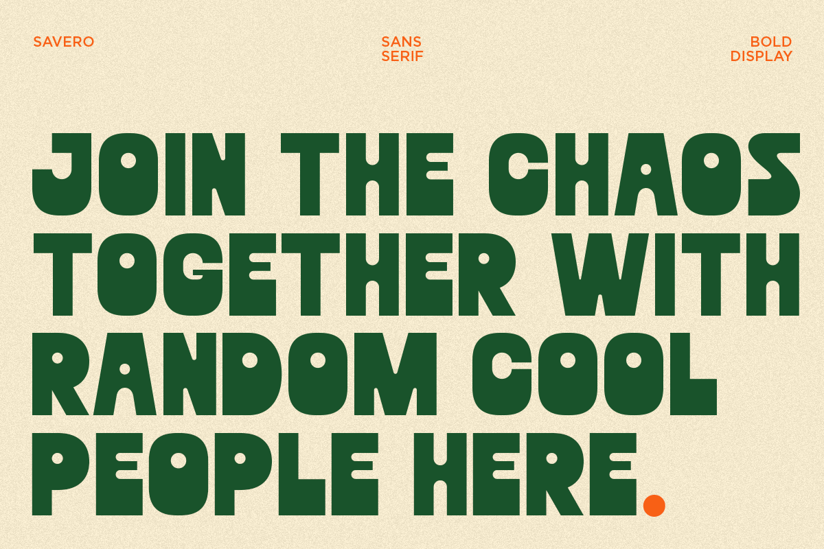 Savero - Bold Display Typeface, a Sans Serif Font by Say Studio (Photo 5 of 10)