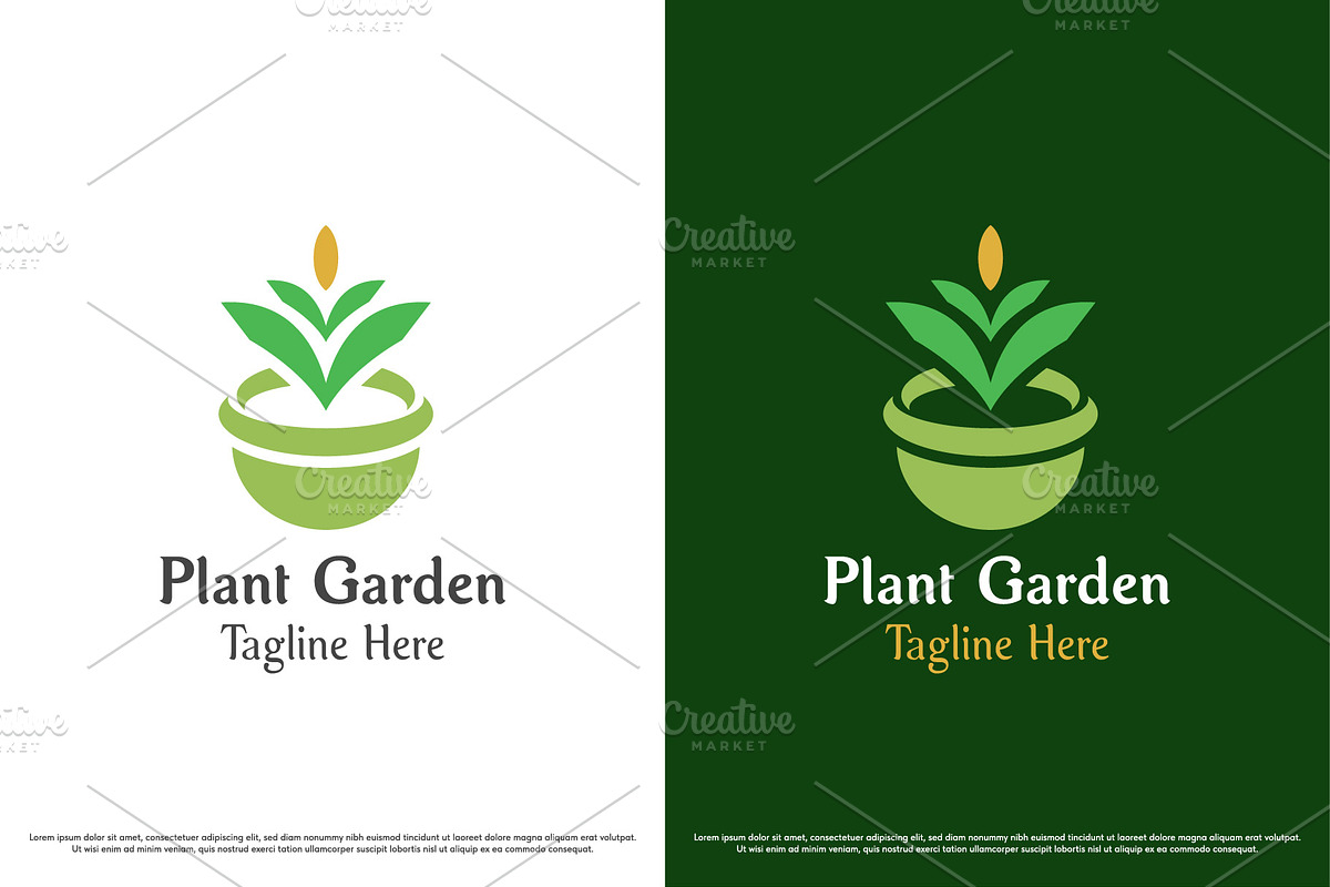 Garden Plant Pot Logo Icon Template, a Branding & Logo Template by Morvana Crew (Photo 1 of 2)