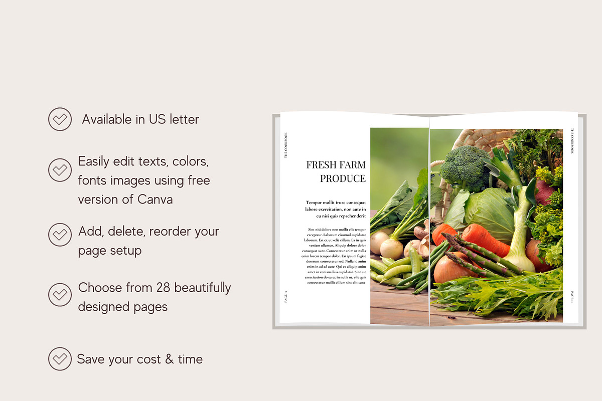 Canva Recipe Book Template, a Magazine Template by Deepa Template Studio (Photo 4 of 12)