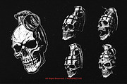 10 Bundle Dark Art Grenade Skull Bom, an Illustration by Morspective (Thumbnail 3 of 7)