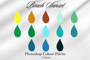 Photoshop Colour Swatch Beach Sunset