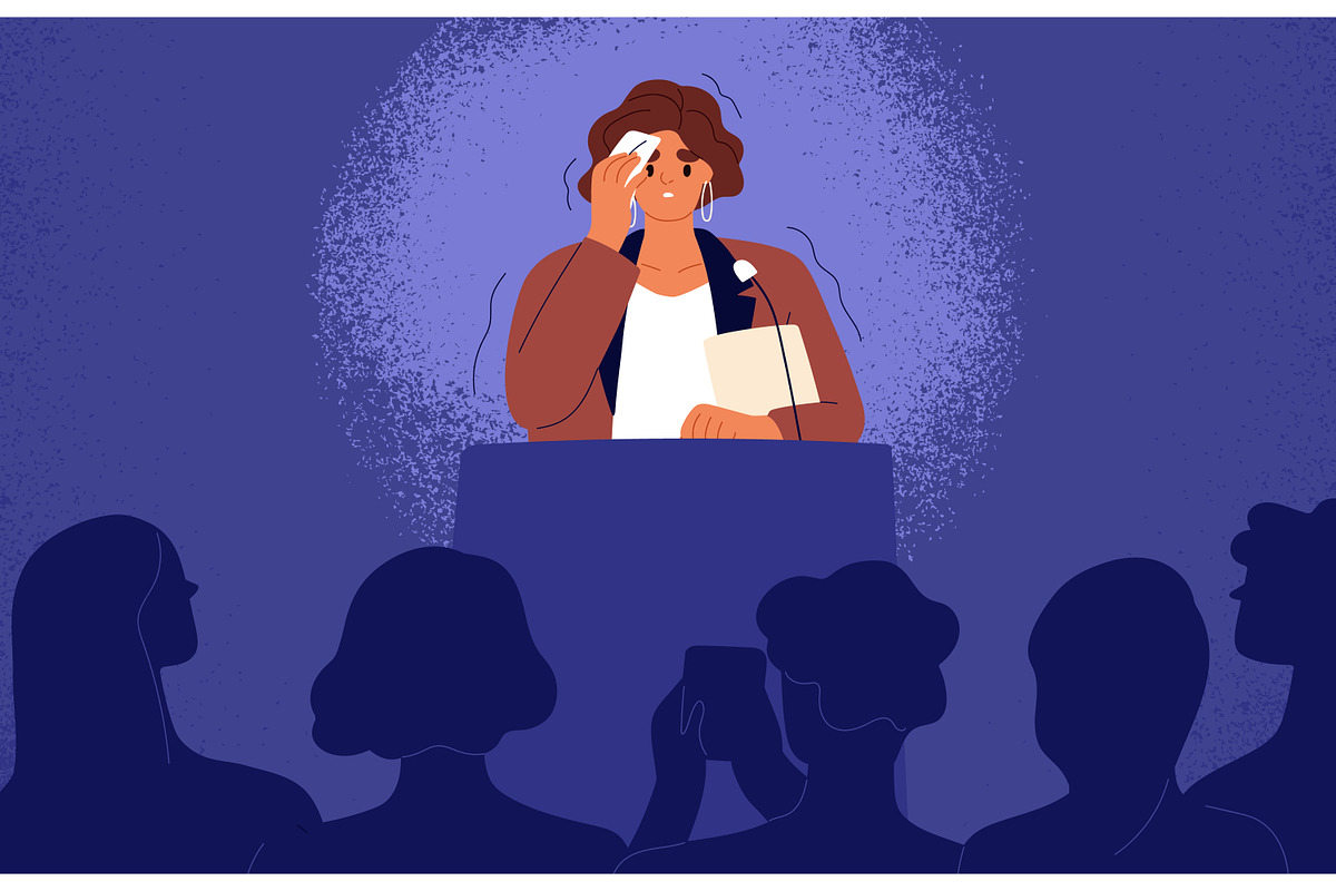 Public speaker feel fear, confidence, a Person Illustration by Good Studio (Photo 2 of 5)