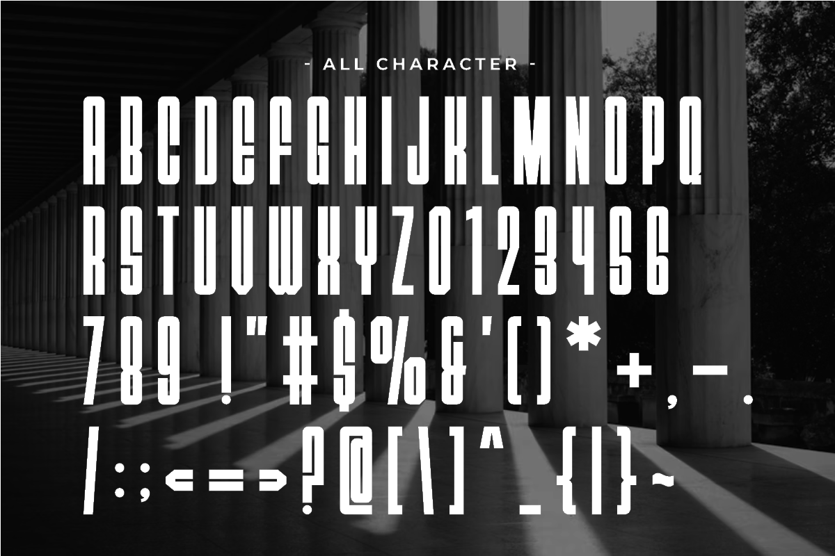 Pillar - Condensed Sans Serif Font, a Sans Serif Font by Pian45 Studio (Photo 6 of 8)