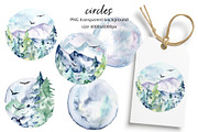 Forest and mountains watercolor set, an Illustration by Larisa Maslova (Thumbnail 4 of 11)