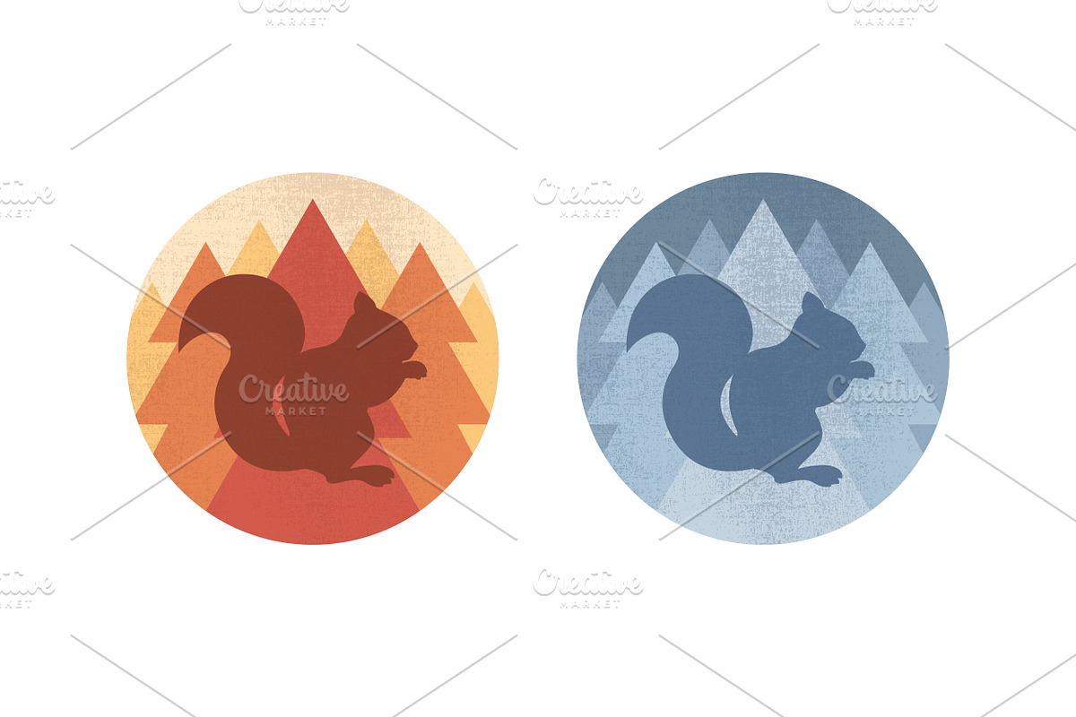 Forest Animals Emblem Collection, an Animal Illustration by PsychocheArt (Photo 9 of 9)