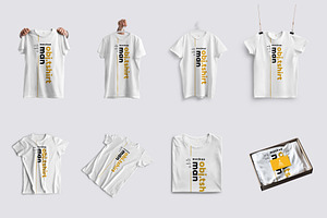 8 Mockups T-Shirts On The Hangers