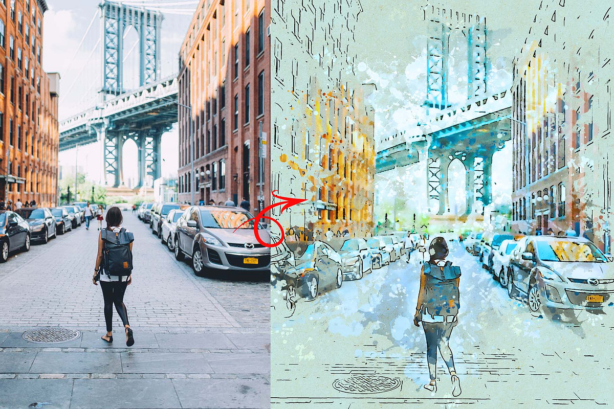 Urban Sketch Art Photoshop Action, an Action Add-On by MRI STUDIO (Photo 11 of 11)