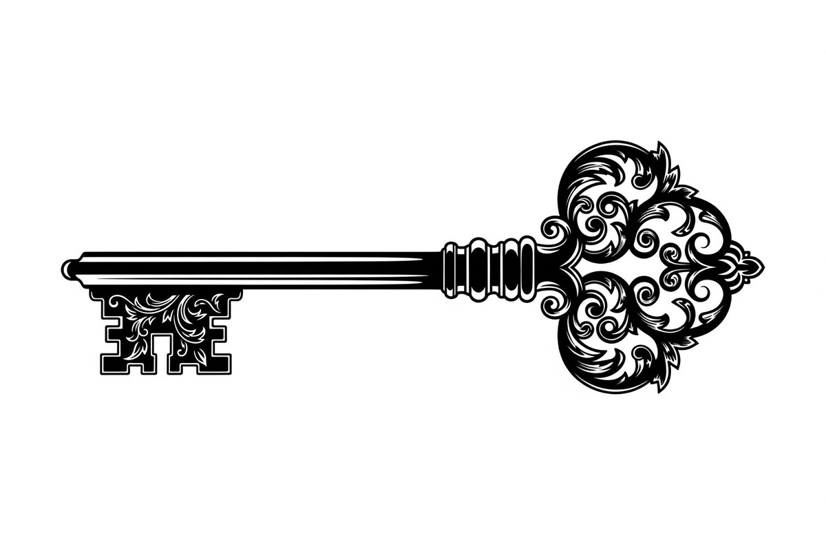 Ornamental Vintage Key SVG Bundle, an Illustration by Gaye Art (Photo 7 of 31)