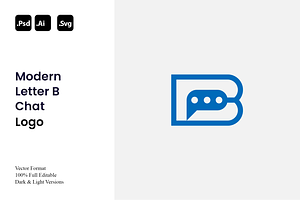 Modern Letter B Chat Logo, a Branding & Logo Template by Luxury Logos