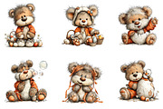 Whimsical Easter Teddy Bear Clipart, an Illustration by CreationArt (Thumbnail 7 of 7)