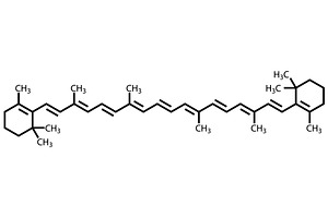 β-Carotene structural formula, a Food Illustration by Leonid Andronov