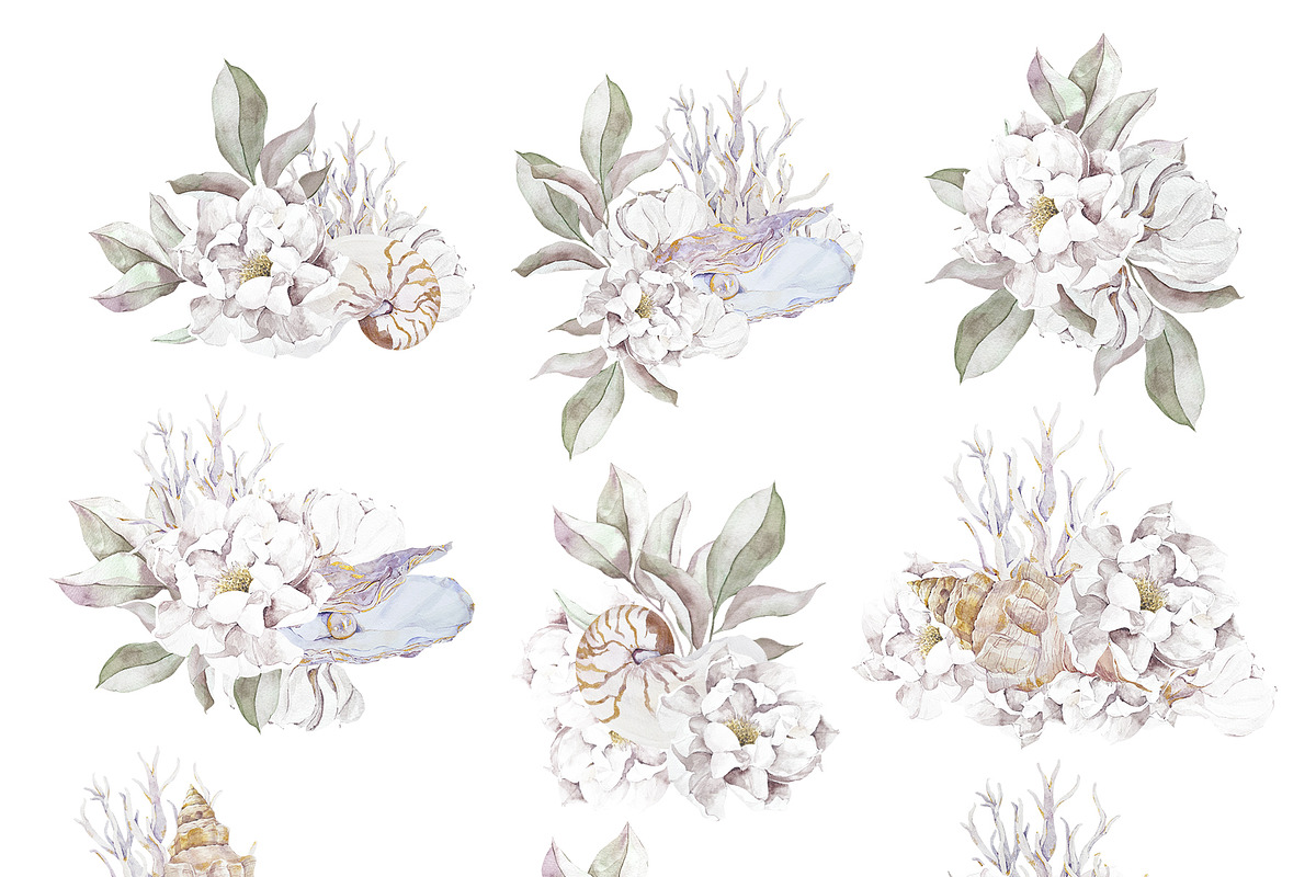 Watercolor underwater sea coral, a Decorative Illustration by MariGraphic boutique (Photo 4 of 9)