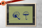 8 Mushroom Halloween Stamp Brushes, a Brush Add-On by vectstudio (Thumbnail 7 of 9)