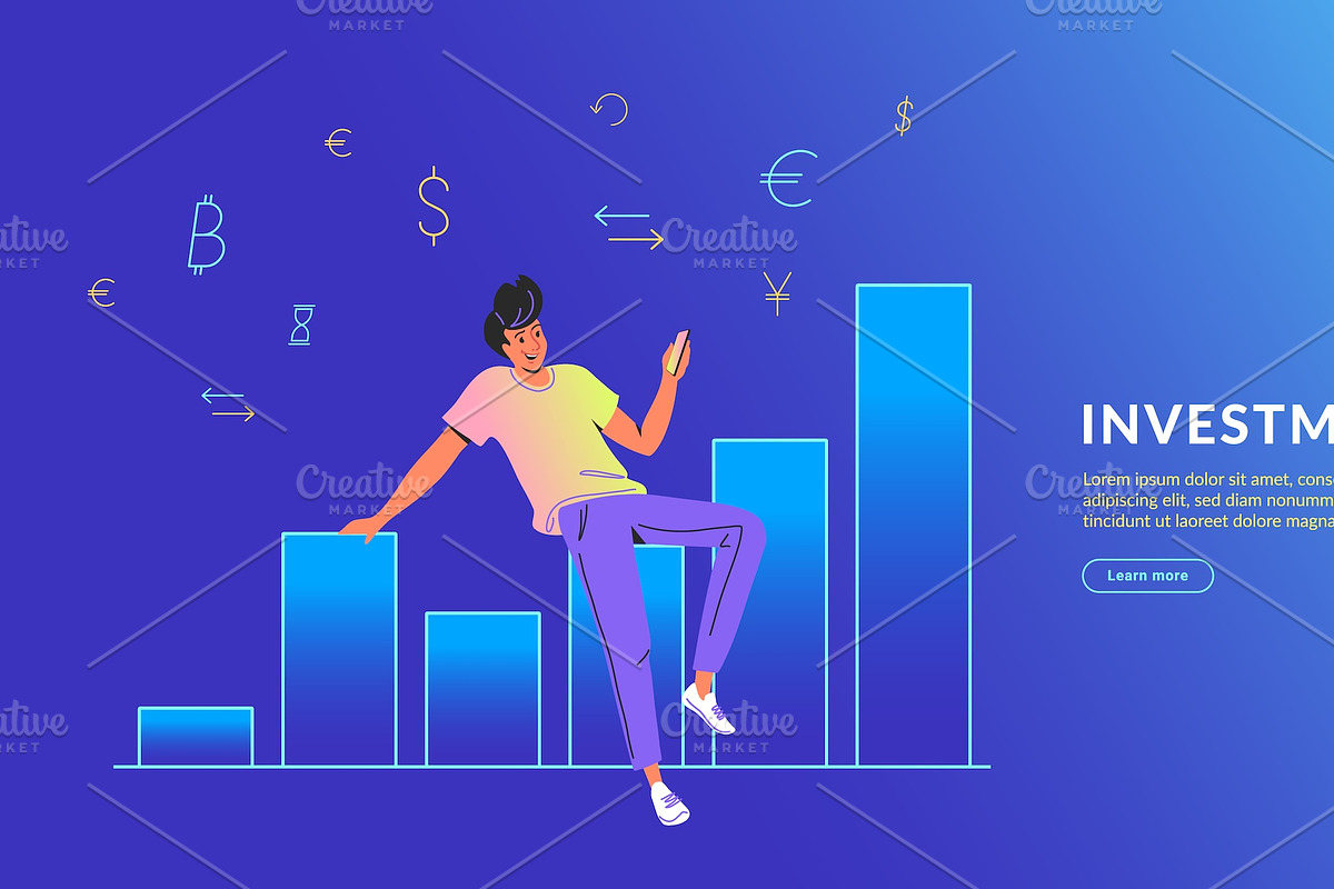 Mobile App for banking and investing, a Finance Illustration by Julia Tim (Photo 5 of 6)