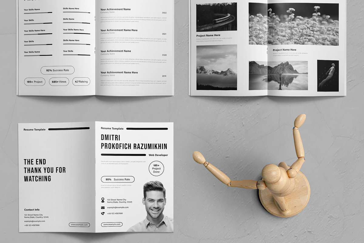 Resume Booklet Template Layout, a Resume Template by ContestDesign (Photo 4 of 4)