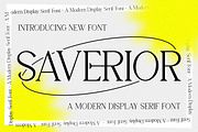 Saverior - Advertisement Font, a Serif Font by RockboyStd (Thumbnail 1 of 12)