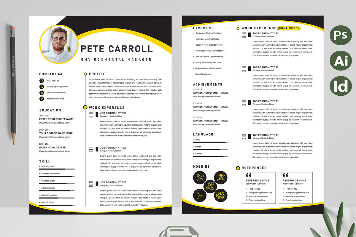 Clean Resume Design | CV Template, a Resume Template by Attractive Resume (Photo 2 of 3)