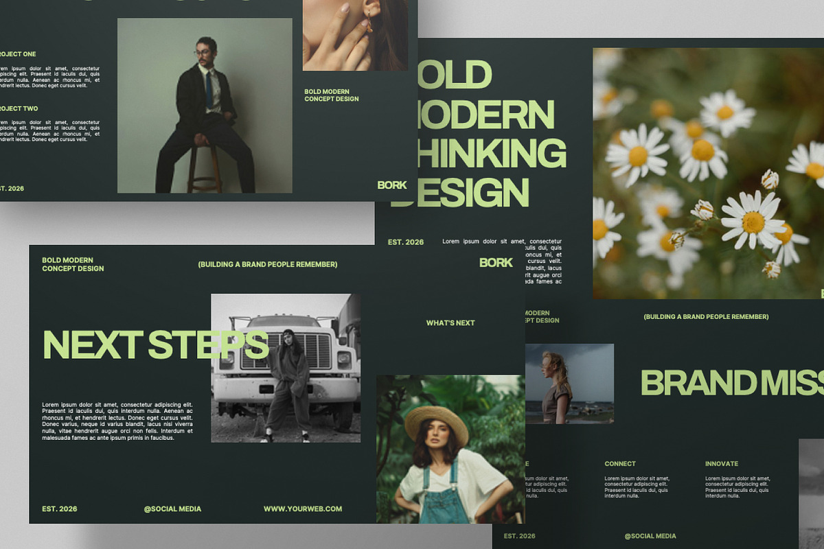 BORK Bold Brand Keynote Template, a Presentation Template by Portocraft (Photo 5 of 7)