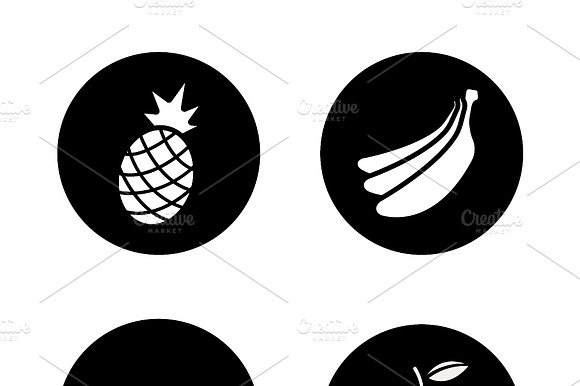 Fruit Icons. Vector