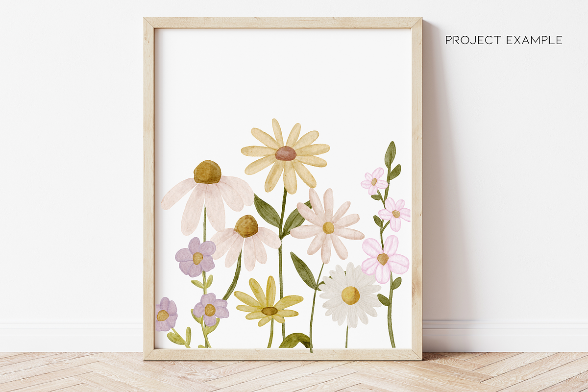 Watercolor Wild Flower Clipart, a Decorative Illustration by Murphy & Frank (Photo 9 of 9)