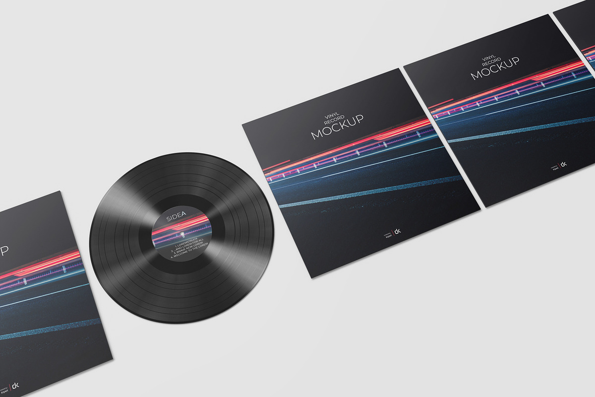Vinyl Record Mockup 3, a Packaging Mockup by KIPET (Photo 11 of 15)