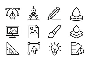 Vector illustration of design tools, an Illustration by ZinetroN