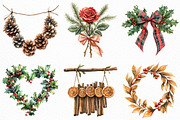 Christmas Garlands Sublimation, an Illustration by Craft Nest (Thumbnail 5 of 6)