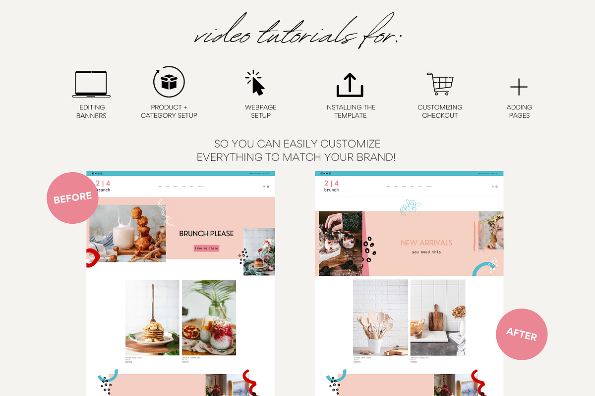 Colorful Shopify Theme | Pink Brunch, a Templates & Theme by Easy Website Themes (Photo 7 of 8)