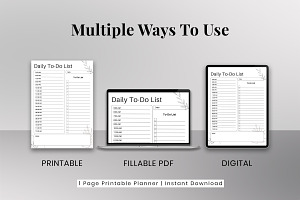 Daily To Do List Printable PDF