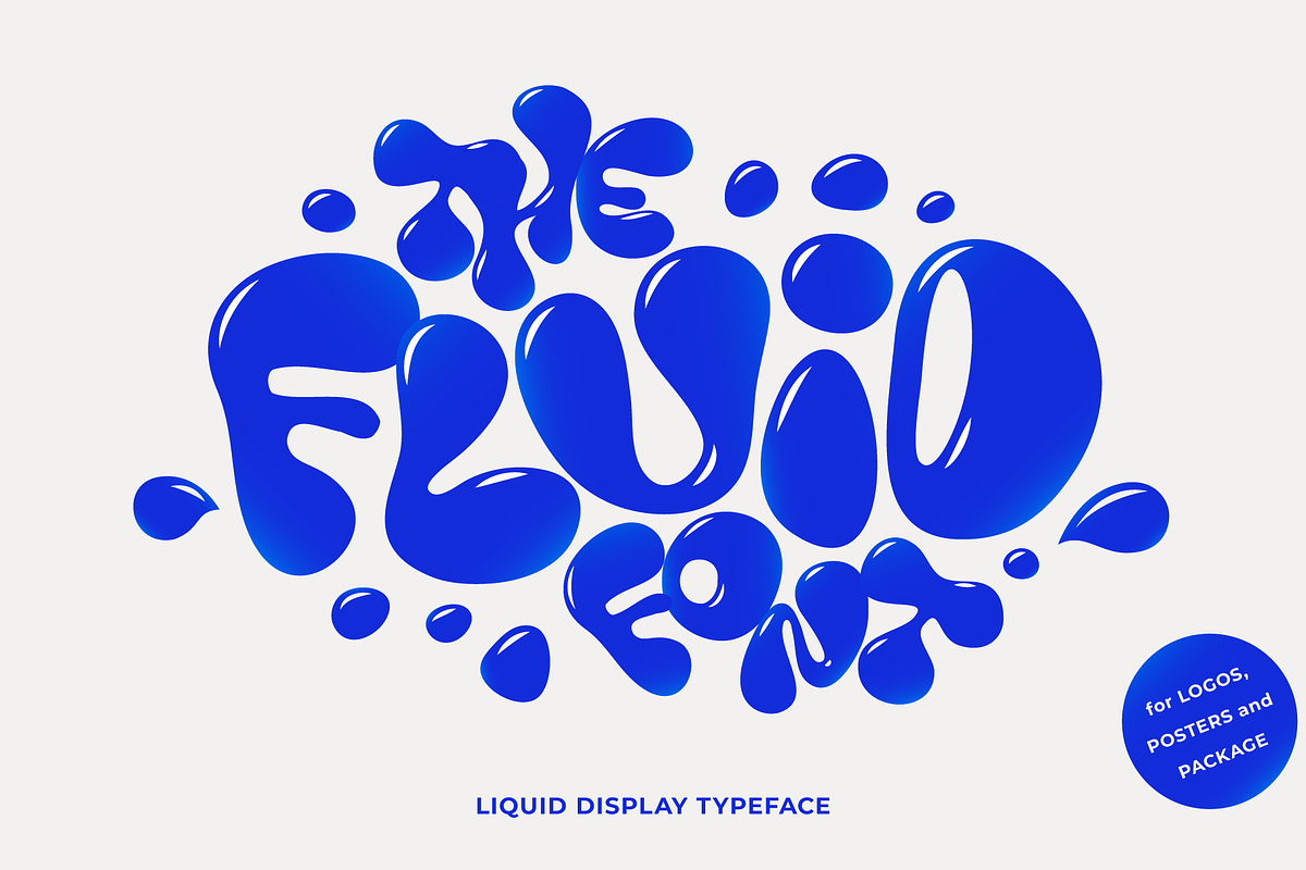 Fluid - Bubble Liquid Font, a Symbol Font by artyway (Photo 1 of 5)
