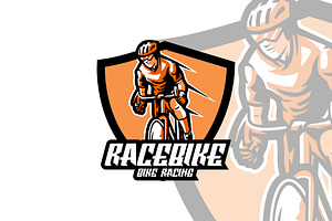 Bike Race Mascot Logo Design., a Branding & Logo Template by VectorCraft