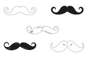 Hipster Moustaches Set 1 Procreate, a Brush Add-On by Disasterology Ink (Thumbnail 6 of 10)