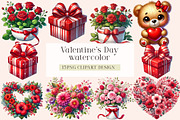 Valentine's Day Clipart Bundle, a Seasonal Illustration by DreamArtGraphic (Thumbnail 1 of 3)