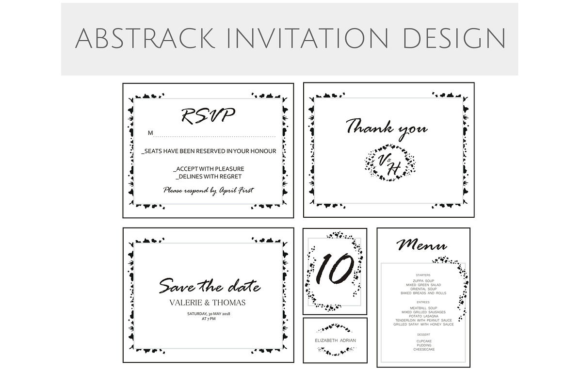 BLACK & WHITE INVITATION, an Invitation Template by byfloraison (Photo 3 of 5)