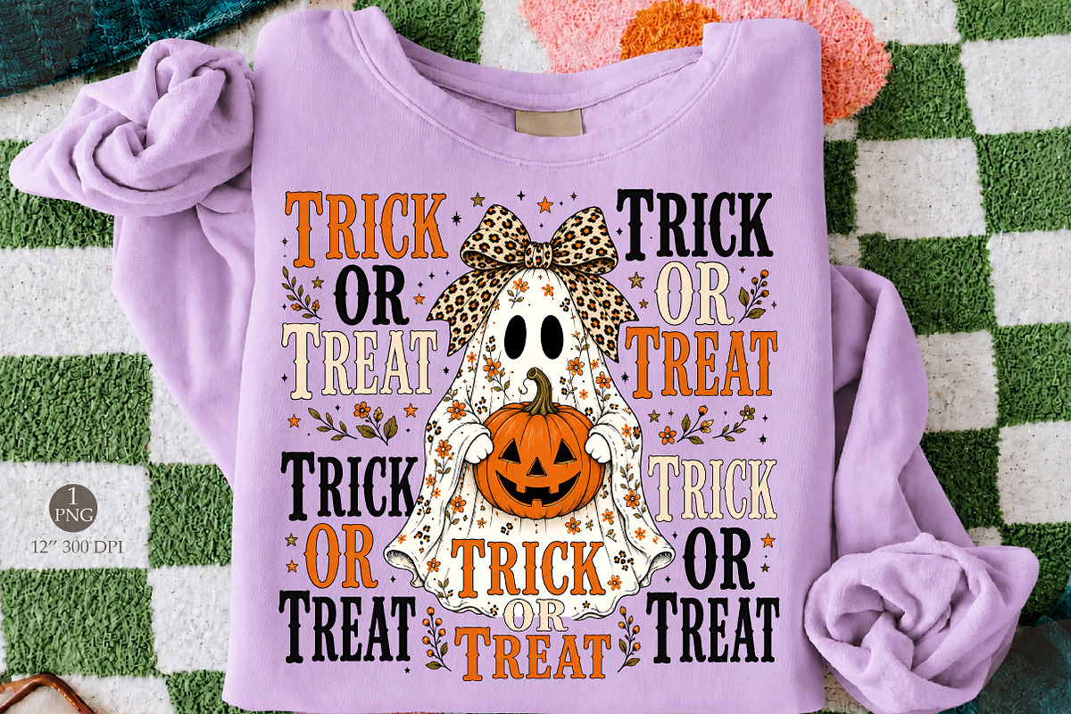 Trick or Treat PNG,Retro Halloween, a Seasonal Illustration by Libby Wishes (Photo 1 of 3)