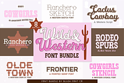 WILD AND WESTERN Font Bundle, a Handwritten Font by Blush Font Co. (Thumbnail 1 of 9)