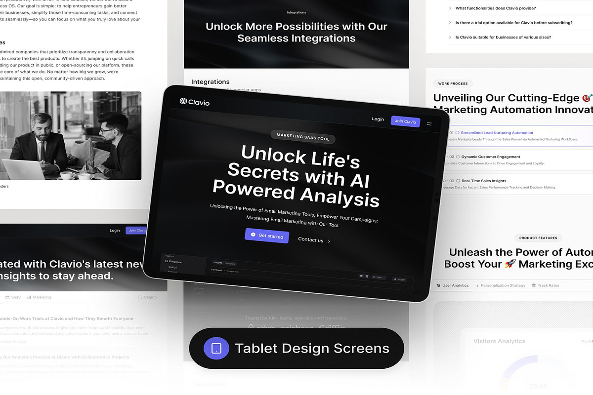 Clavio SaaS Framer Template UI Kit, an UI Kit Template by Creative Perspective (Photo 6 of 7)