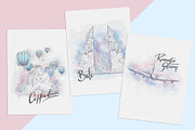 Couples travel bucket list, an Illustration by Kate Snitser (Thumbnail 2 of 7)