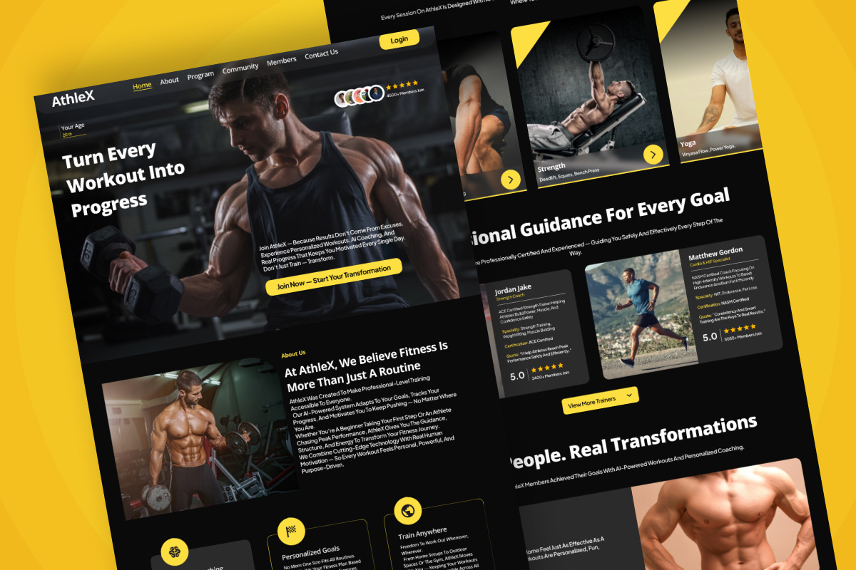 AthleX – Virtual Trainer Landing Pag, a Landing Page Template by productype1 (Photo 4 of 5)