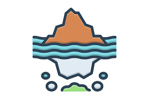 Deep iceberg color icon, a Duotone Icon by Creative priyanka