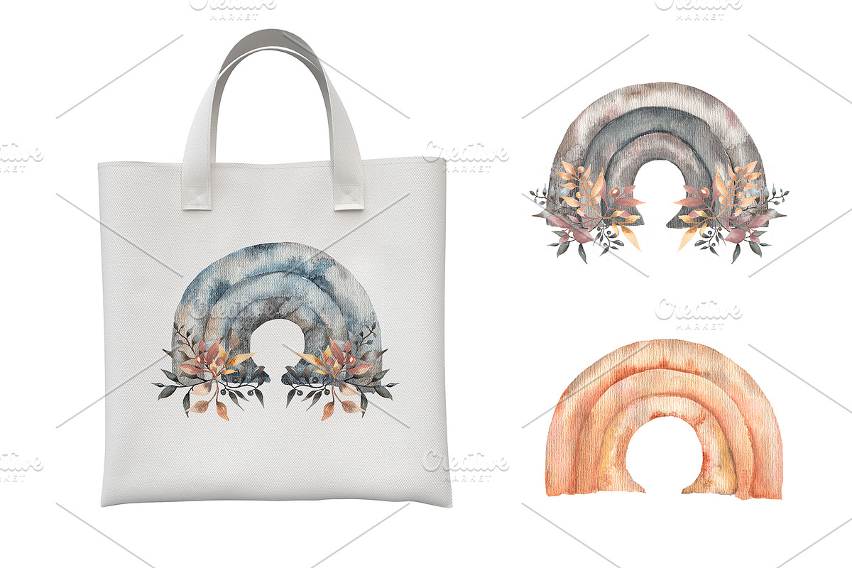 Watercolor Gothic Rainbow Set, a Decorative Illustration by MayaNavits (Photo 3 of 4)