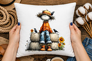 Quirky Scarecrow PNG Clipart, a Seasonal Illustration by OK Design (Thumbnail 4 of 6)